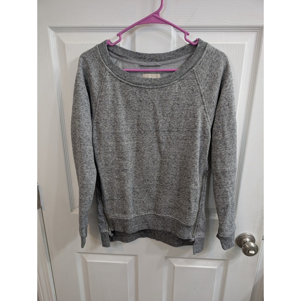 UGG Morgan Sweatshirt Women Grey Side Zipper Fleece Lined Pullover - Size S - Picture 1 of 7